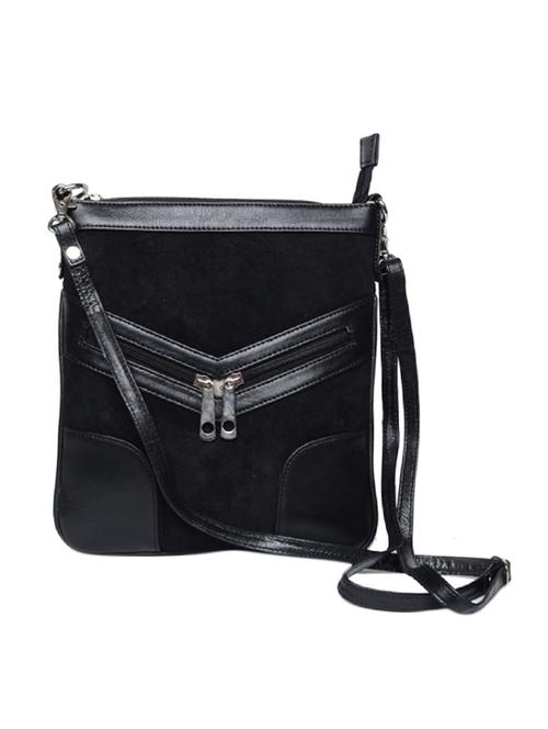 black leather sling bag - 11902730 - Very Small Image - 1