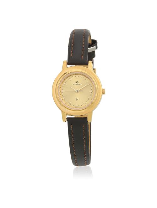 brown leather studded wrist watch - 11902975 - Very Small Image - 1