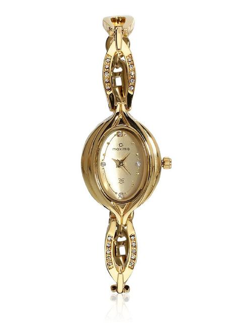 maxima gold analog watch for women - 11903002 - Very Small Image - 1