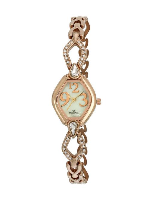 rosegold studded stainless steel wrist watch - 11903020 - Very Small Image - 1