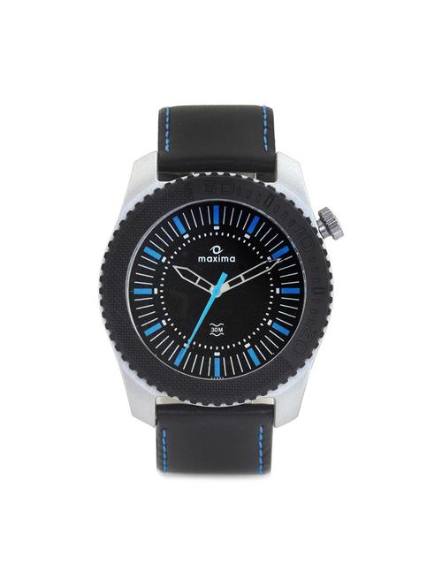maxima black analog watch for men - 11903748 - Very Small Image - 1