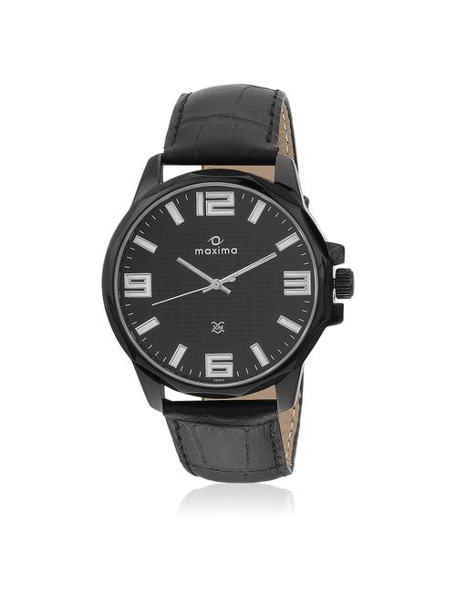 maxima black analog watch for men - 11903760 - Very Small Image - 1