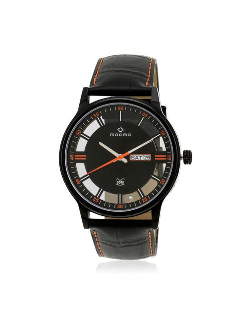 maxima black analog watch for men - 11903810 - Very Small Image - 1