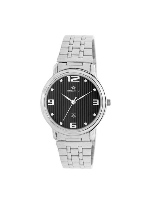 maxima black analog watch for men - 11903812 - Very Small Image - 1