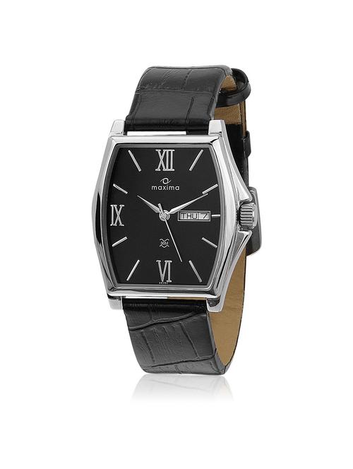 maxima black analog watch for men - 11903817 - Very Small Image - 1