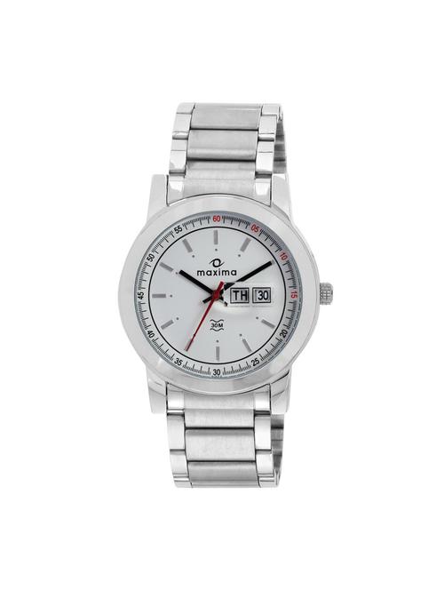 maxima white analog watch for men - 11903912 - Very Small Image - 1