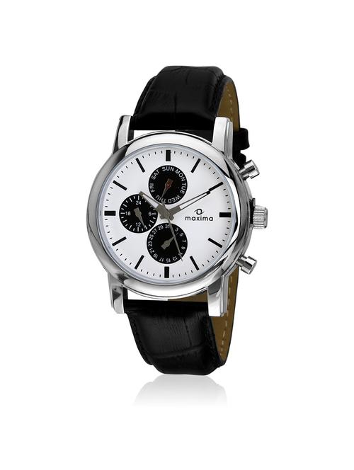 maxima white analog watch for men - 11903914 - Very Small Image - 1