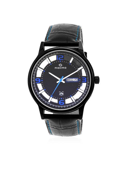 maxima black analog watch for men - 11903966 - Very Small Image - 1