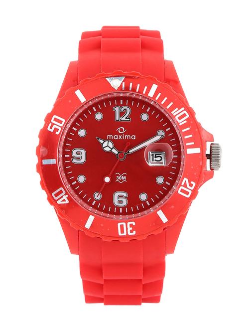 maxima red analog watch for men - 11904000 - Very Small Image - 1