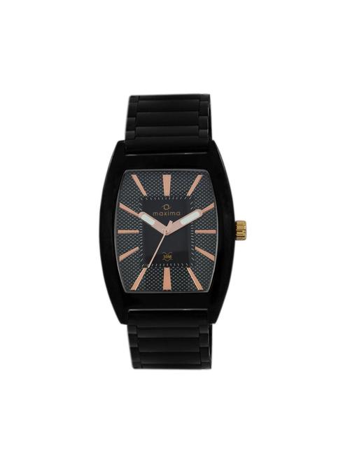 maxima black analog watch for men - 11904031 - Very Small Image - 1