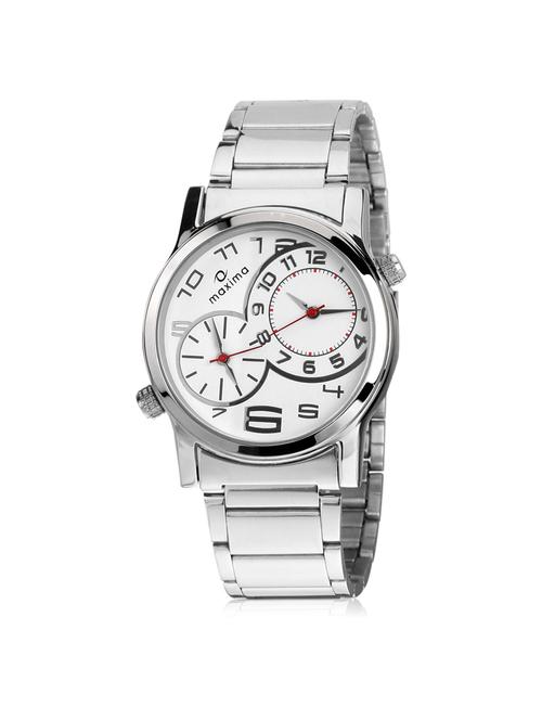 maxima white analog watch for men - 11904144 - Very Small Image - 1