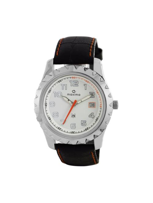 maxima white analog watch for men - 11904175 - Very Small Image - 1