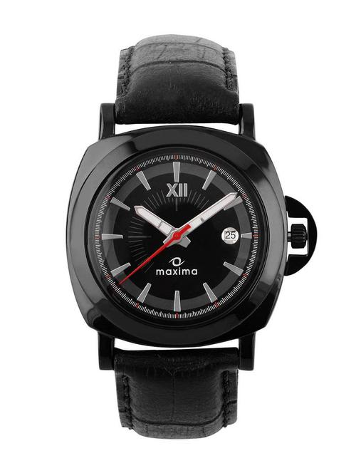 maxima black analog watch for men - 11904227 - Very Small Image - 1