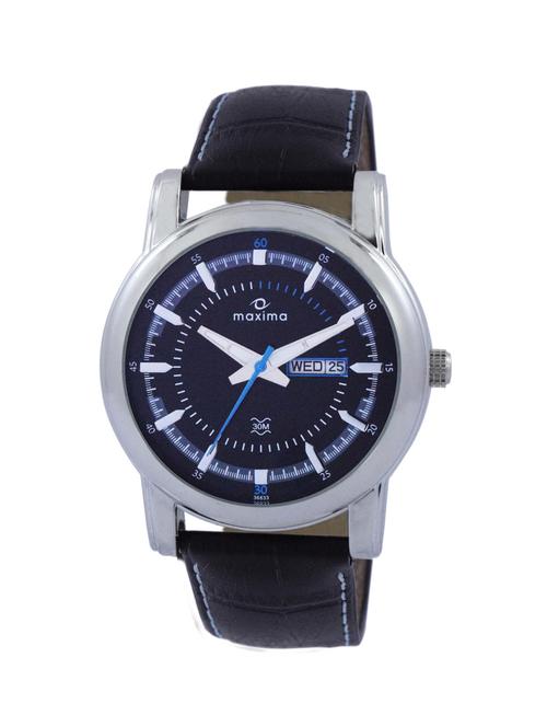 maxima black analog watch for men - 11904285 - Very Small Image - 1
