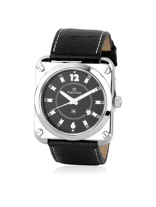maxima black analog watch for men - 11904291 - Very Small Image - 1