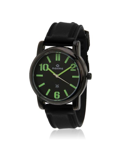 maxima black analog watch for men - 11904334 - Very Small Image - 1