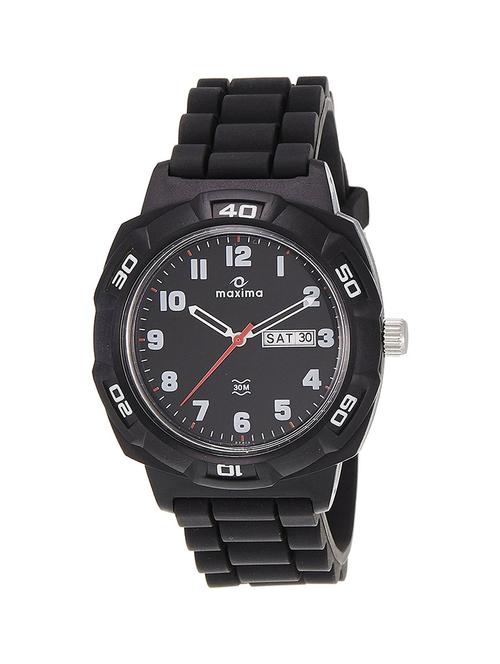 maxima black analog watch for men - 11904339 - Very Small Image - 1