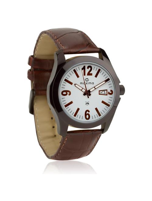 maxima white analog watch for men - 11904430 - Very Small Image - 1