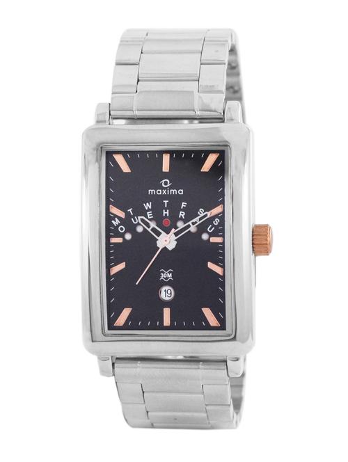 maxima black analog watch for men - 11904453 - Very Small Image - 1