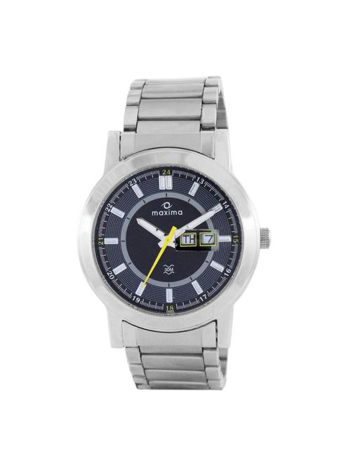 maxima black analog watch for men - 11904461 - Very Small Image - 1