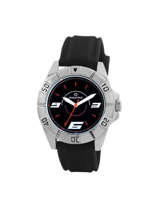 maxima black analog watch for men - 11904540 - Very Small Image - 1