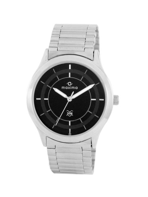 maxima black analog watch for men - 11904555 - Very Small Image - 1