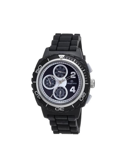 maxima black choronograph watch for men - 11904591 - Very Small Image - 1