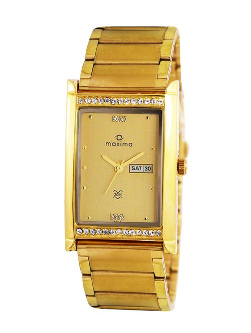 maxima gold analog watch for men - 11904698 - Very Small Image - 1