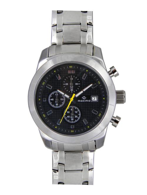 maxima black chronograph watch for men - 11904719 - Very Small Image - 1
