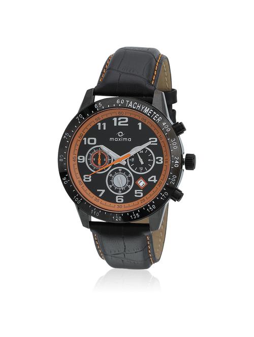 maxima black chronograph watch for men - 11904723 - Very Small Image - 1