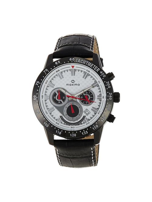 maxima white chronograph watch for men - 11904743 - Very Small Image - 1