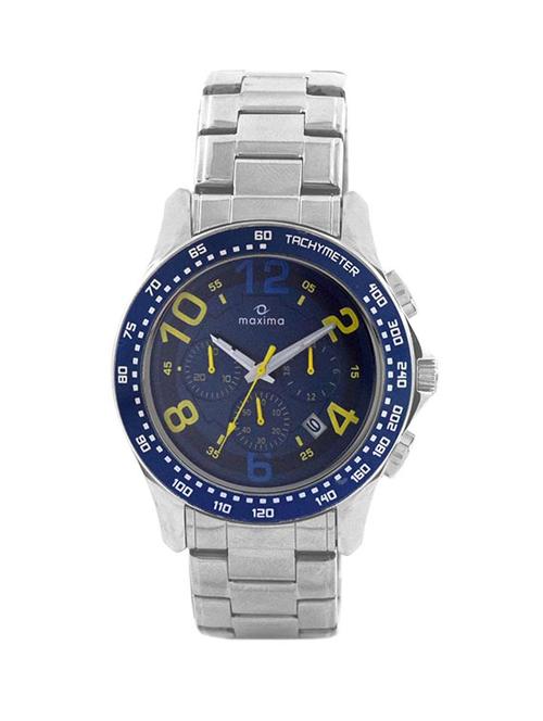 maxima blue chronograph watch for men - 11904760 - Very Small Image - 1