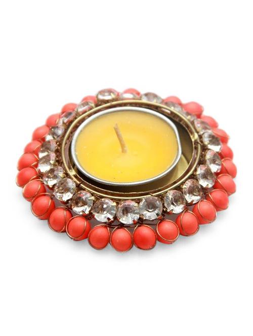 stone and beads designer t-light holder - 11907051 - Very Small Image - 1