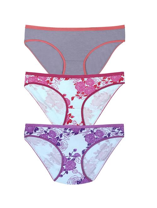 multi colored cotton panty, set of 3 - 11909711 - Very Small Image - 1