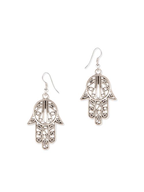 Diva Walk silver drop earrings - 11910061 - Very Small Image - 1