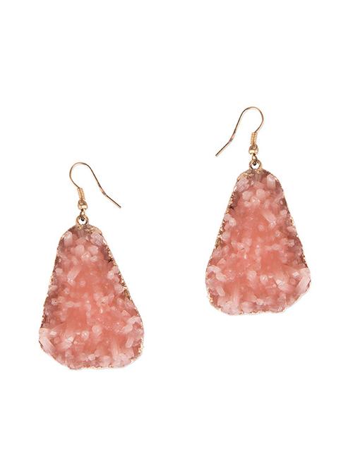 Diva Walk gold plated peach drop earrings - 11910137 - Very Small Image - 1