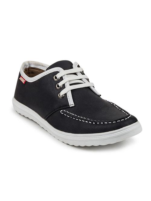 black leatherette lace up sneaker - 11910703 - Very Small Image - 1