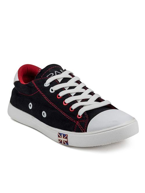 black fabric lace up sneakers - 11910709 - Very Small Image - 1