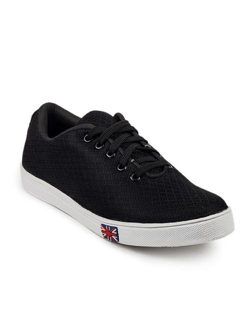 black fabric lace up sneakers - 11910711 - Very Small Image - 1