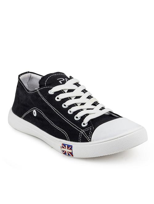 black canvas lace up sneakers - 11910733 - Very Small Image - 1
