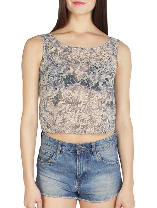 beige printed top - 11910883 - Very Small Image - 1