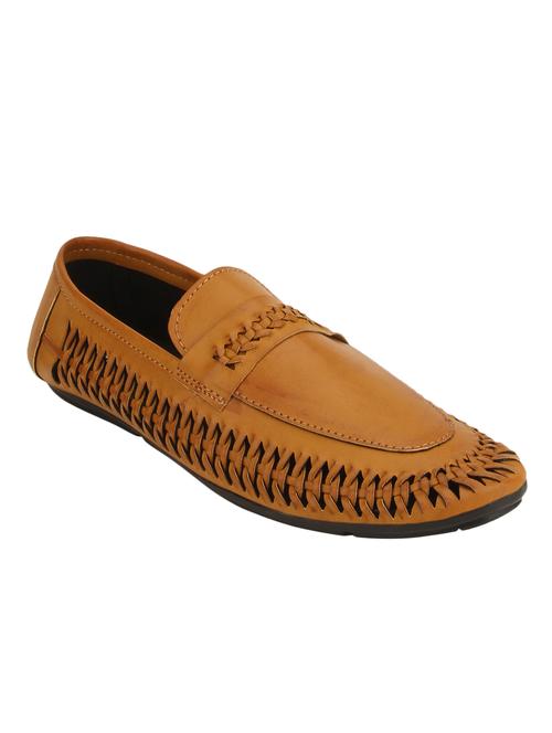 tan synthetic slip on loafers - 11911329 - Very Small Image - 1