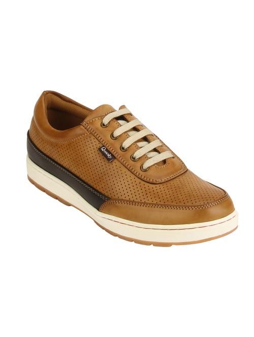 tan leatherette lace up shoe - 11911367 - Very Small Image - 1