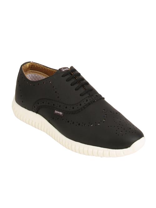 black leatherette lace up sneaker - 11911373 - Very Small Image - 1