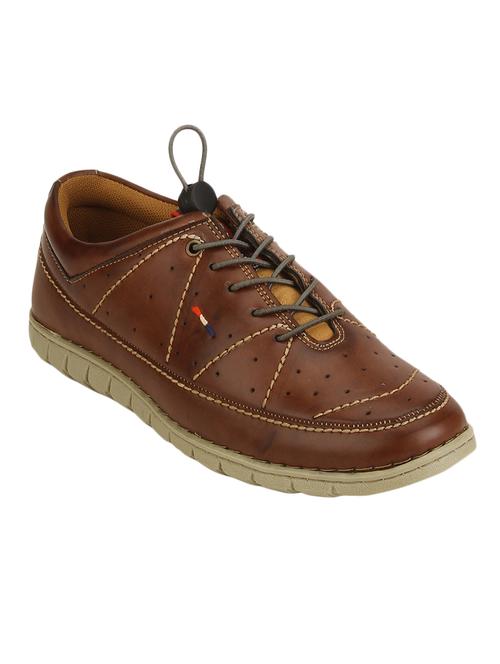 brown leatherette casual slipon - 11911376 - Very Small Image - 1