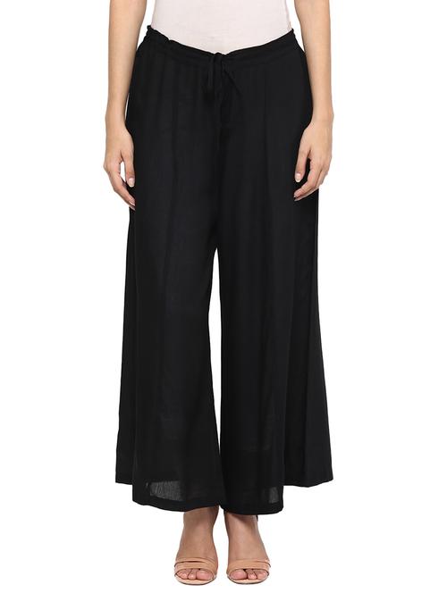 black cotton palazzos - 11911408 - Very Small Image - 1