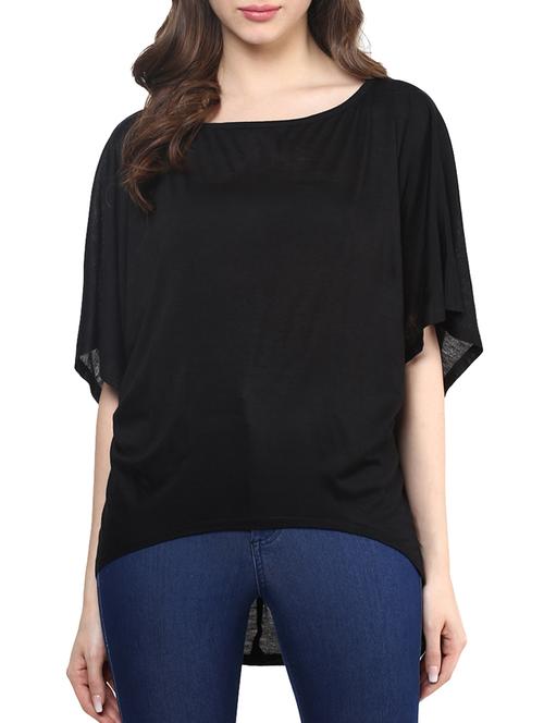 black viscose asymmetric top - 11913559 - Very Small Image - 1