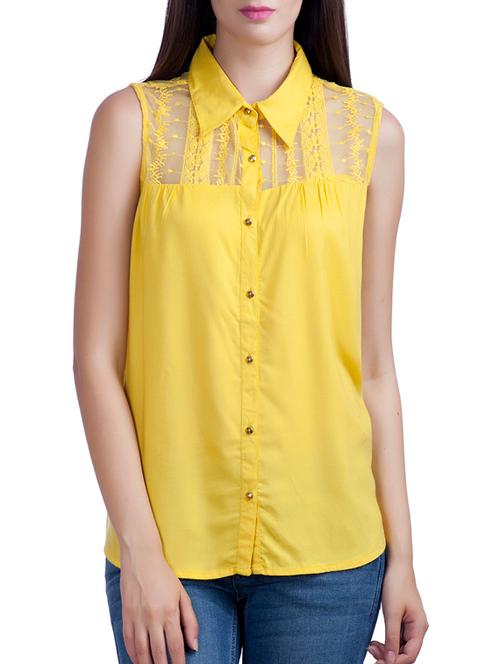yellow viscose shirt - 11914015 - Very Small Image - 1