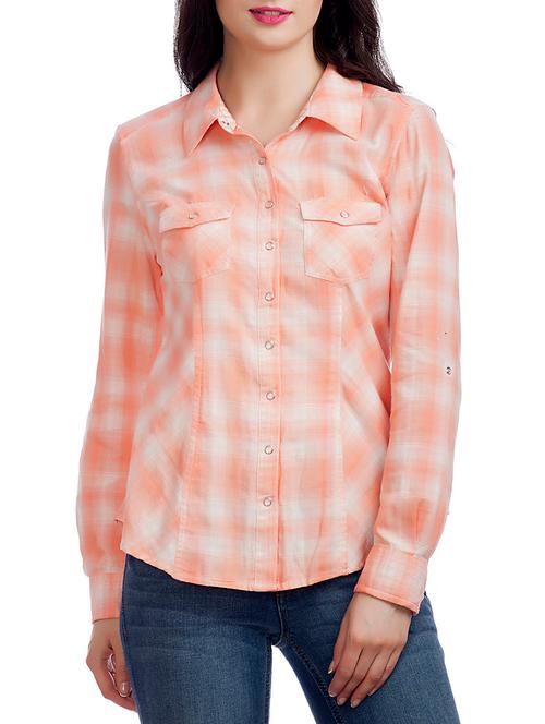 orange cotton shirt - 11914023 - Very Small Image - 1