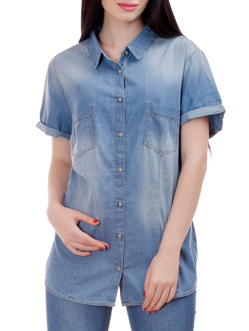 blue denim shirt - 11914026 - Very Small Image - 1